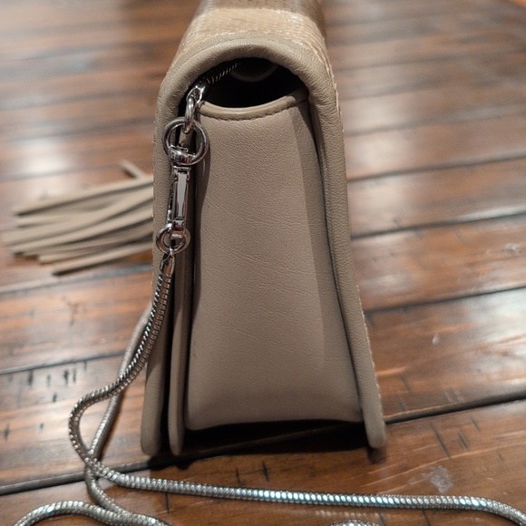 All saints Bansho Snake Leather Shoulder Crossbody Bag W/ Detachable Strap - Picture 4 of 13